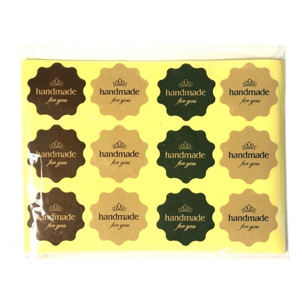 Set of 108 handmade stickers wrap packaging shipping supplies handmade crafts